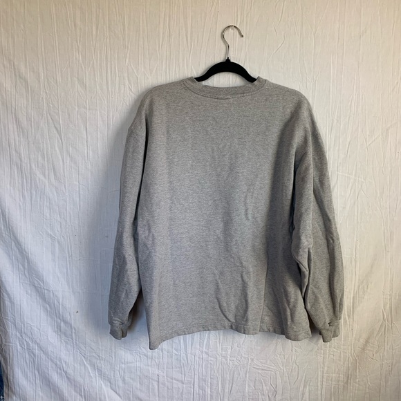 Vintage Champion Logo Grey Pullover V-Neck Sweatshirt Mens size Large - Picture 8 of 9